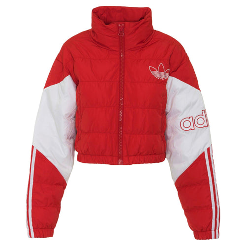 Adidas Originals Women's Cropped Puffer Jacket - Red - ED7599